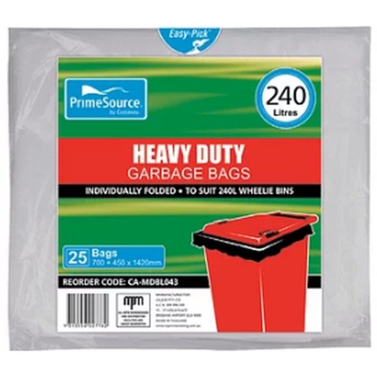 Easy-Pick 240L Heavy Duty Wheelie Bin Bags - Cafe Supply