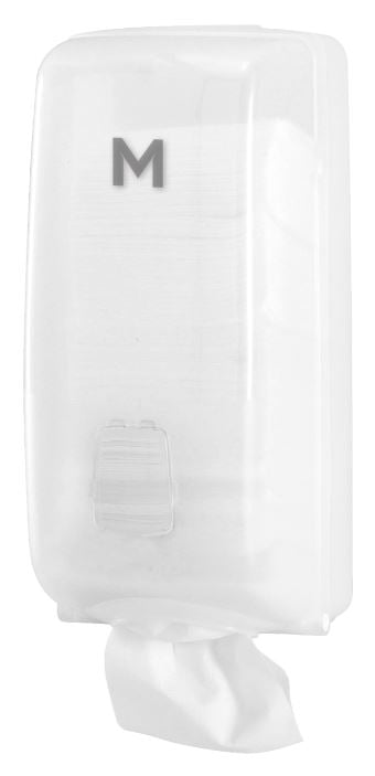 Eco Interleave Tissue Dispenser - White, 700 Sheet Capacity (1) Per Each - Cafe Supply