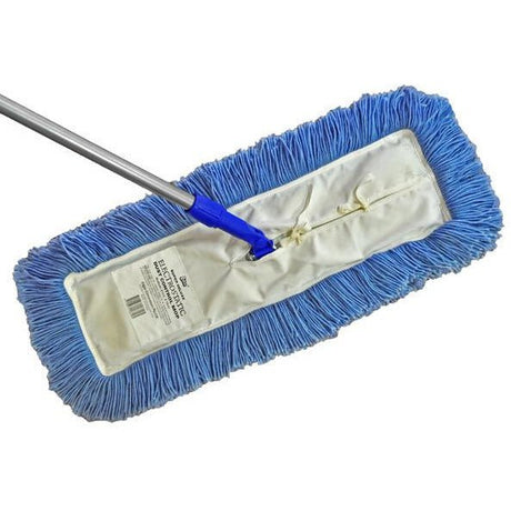 EDCO DUST CONTROL MOP COMPLETE SWIVEL HEAD & HANDLE LARGE 91CM X 15CM - Cafe Supply