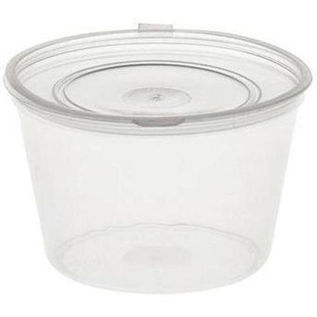 Emperor 100ml/4oz Polypropylene Sauce Cup with Lid - Cafe Supply