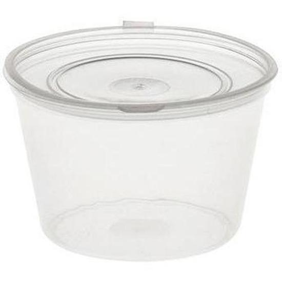 Emperor 100ml/4oz Polypropylene Sauce Cup with Lid - Cafe Supply