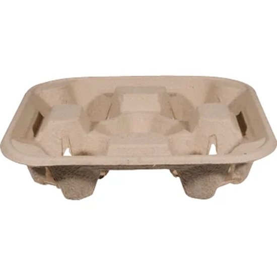 Enviroboard 4 Cup Carry Tray - Cafe Supply
