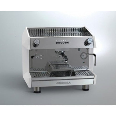 Espresso coffee machine SS polish white 1 Group - ARCADIA-G1 - Cafe Supply