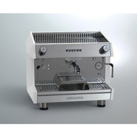 Espresso coffee machine SS polish white 1 Group - ARCADIA-G1 - Cafe Supply