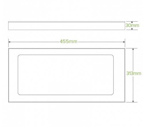 EXTRA LARGE BIOBOARD CATERING TRAY PLA WINDOW LIDS - Cafe Supply