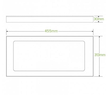 EXTRA LARGE BIOBOARD CATERING TRAY PLA WINDOW LIDS - Cafe Supply