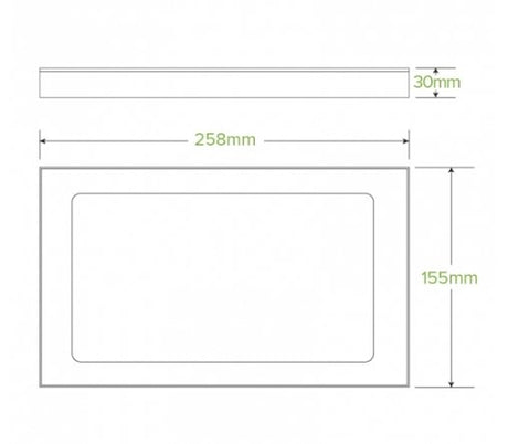 EXTRA SMALL BIOBOARD CATERING TRAY PLA WINDOW LIDS - Cafe Supply