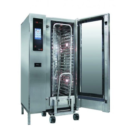 Fagor 20 trays gas advance plus touch screen control combi oven with cleaning system - APG-201 - Cafe Supply