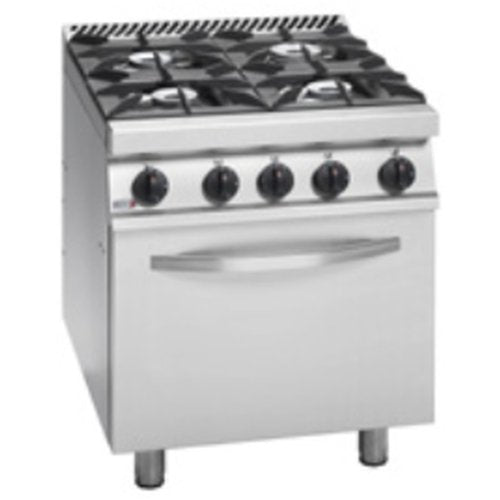 Fagor 700 series natural gas 4 burner gas range with gas oven CG7-41H - Cafe Supply