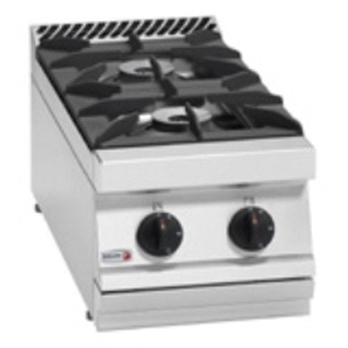 Fagor 700 series ULPG gas 2 burner boiling top with cast CG7-20HULPG - Cafe Supply