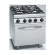 Fagor Stainless Steel Gas Range with Electric Oven - CGE7-41H - Cafe Supply