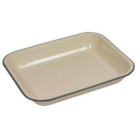 FALCON BAKE PAN ENAMELWARE CREAM 34CM - Cafe Supply