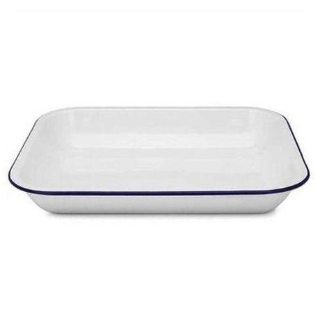 FALCON BAKE PAN ENAMELWARE WHITE 28CM - Cafe Supply