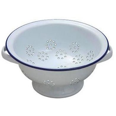 FALCON COLANDER ENAMELWARE WHITE 24CM - Cafe Supply