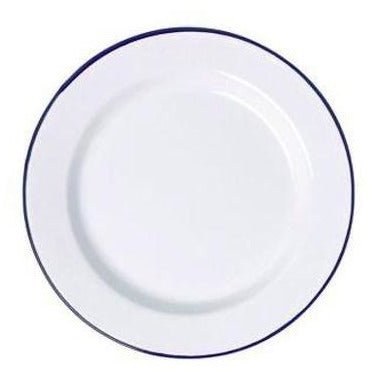 Falcon Dinner Plate Enamelware White 22Cm - Cafe Supply