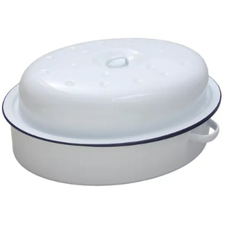 Falcon Roaster Oval White 36Cm - Cafe Supply