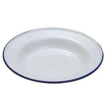 FALCON SOUP PLATE ENAMELWARE WHITE 22CM - Cafe Supply