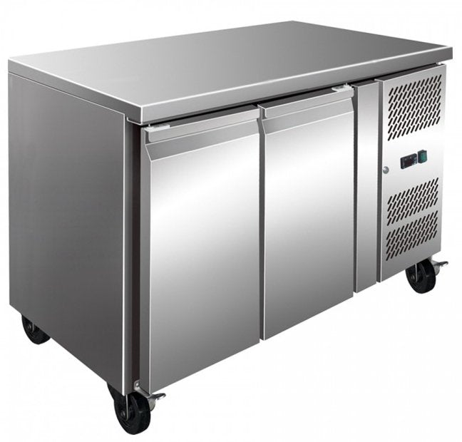 FE2100BT S/S Two Door Bench Freezer 260L - Cafe Supply