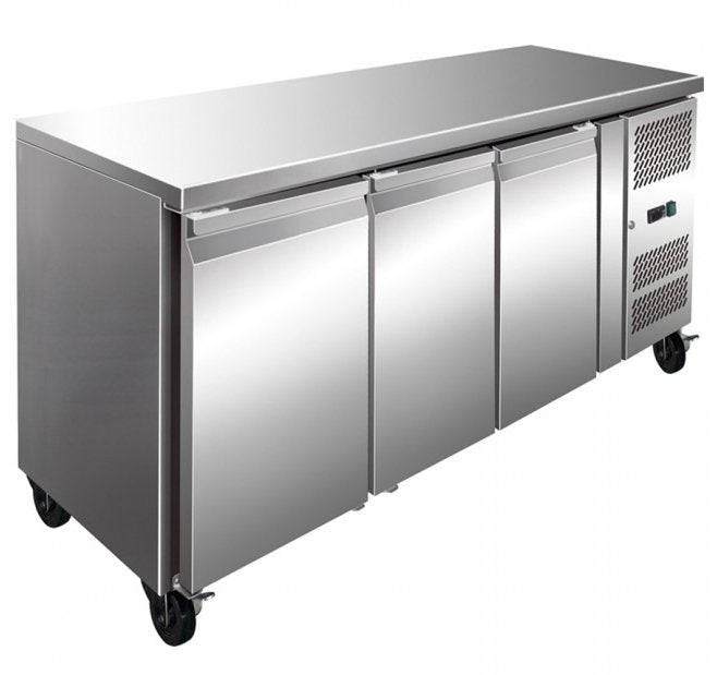 FE3100BT S/S Three Door Bench Freezer 386L - Cafe Supply