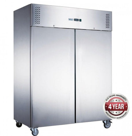 FED-X S/S Double Door Upright Freezer - XURF1200SFV - Cafe Supply