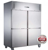 FED-X S/S Four Door Upright Freezer - XURF1200S2V - Cafe Supply