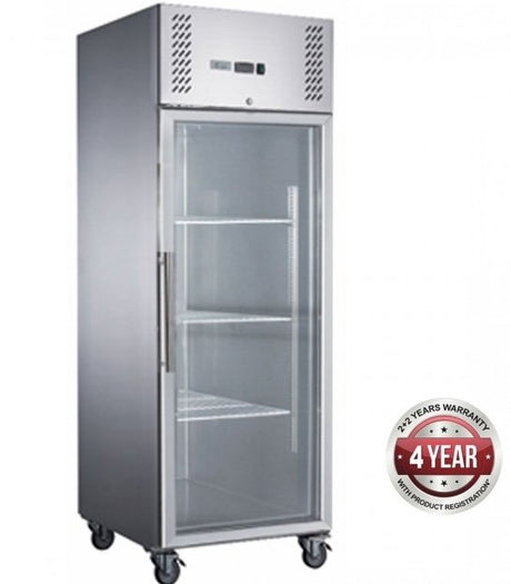 FED-X S/S Full Glass Door Upright Freezer - XURF600G1V - Cafe Supply