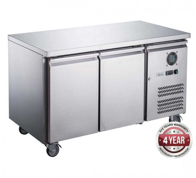 FED-X S/S Two Door Bench Freezer - XUB7F13S2V - Cafe Supply