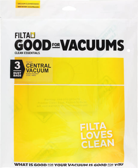 FILTA CVS COMMON TYPES SMS MULTI LAYERED VACUUM CLEANER BAGS 3 PACK (F007) - Cafe Supply