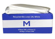 FP Recycled Bin Liner 24L - White, 470mm x 575mm x 30mu (1000) Per Box - Cafe Supply