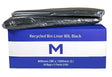FP Recycled Bin Liner 80L - Black, 800mm x 1000mm x 35mu (250) Per Box - Cafe Supply