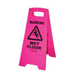 GALA A-FRAME SAFETY SIGN - "WET FLOOR" PINK - Cafe Supply