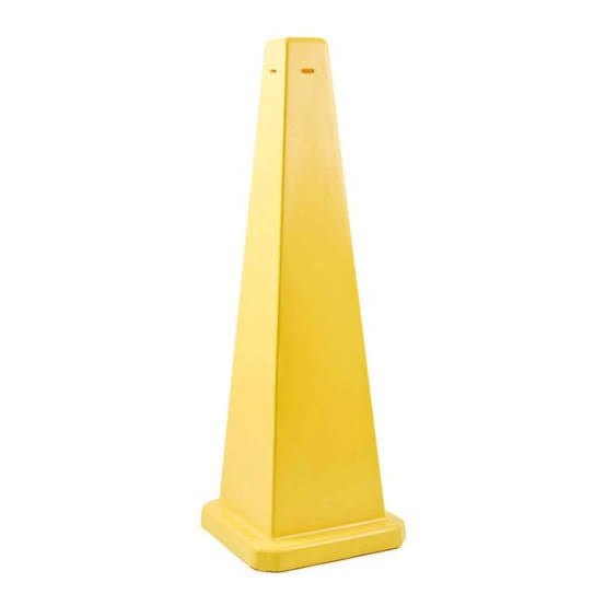 GALA SAFETY CONE - BLANK YELLOW 900MM - Cafe Supply
