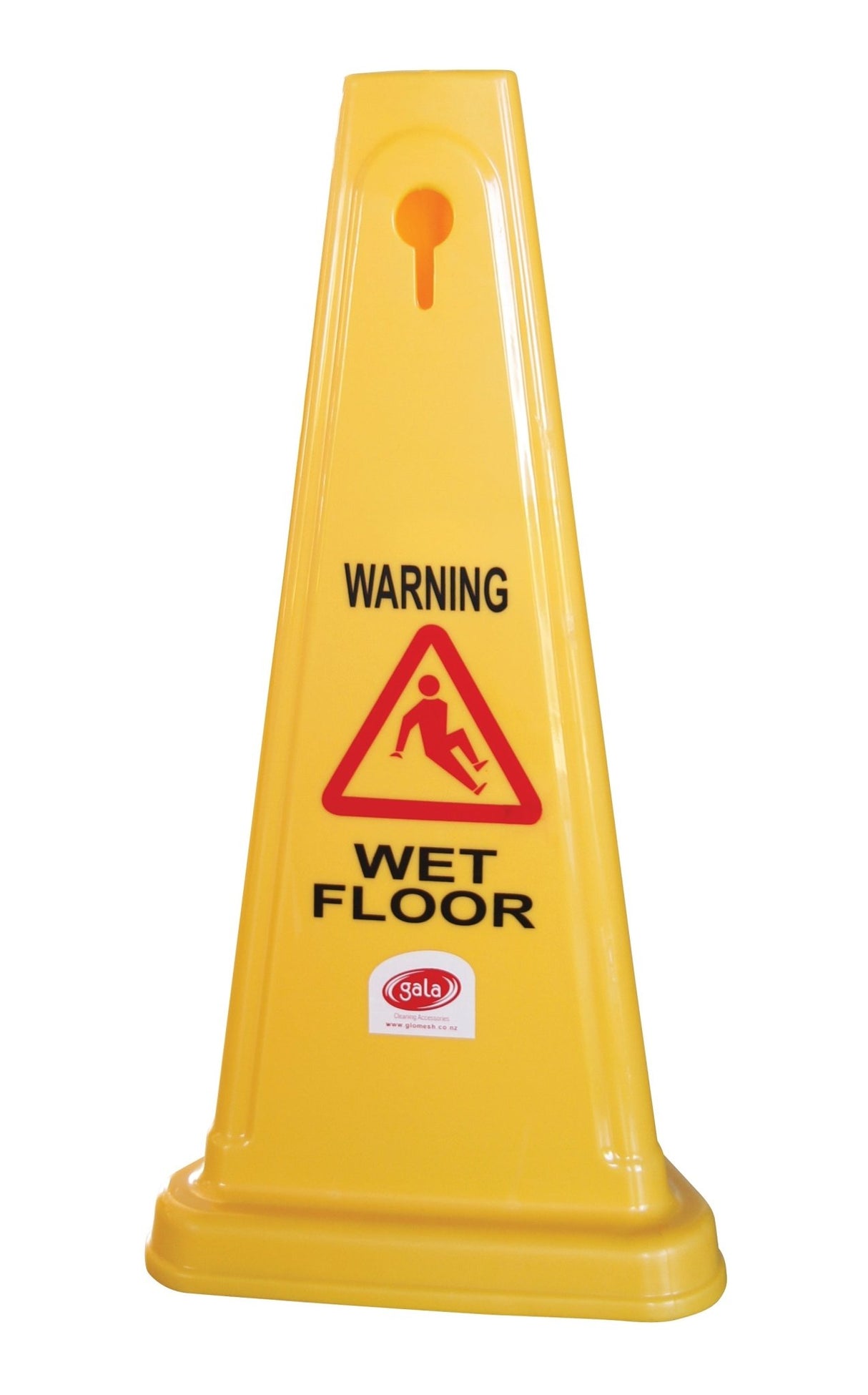 GALA SAFETY CONE - "WET FLOOR" YELLOW 680MM - Cafe Supply