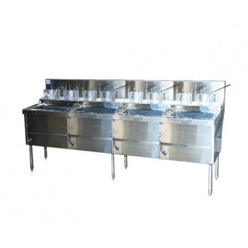 Gas Fish and Chips Fryer Four Fryer - WFS-4/22 - Cafe Supply