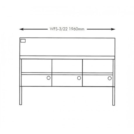 Gas Fish and Chips Fryer Three Fryer - WFS-3/22 - Cafe Supply