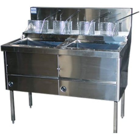 Gas Fish & Chips Fryer Two Pan Fryer - WFS-2/22 - Cafe Supply