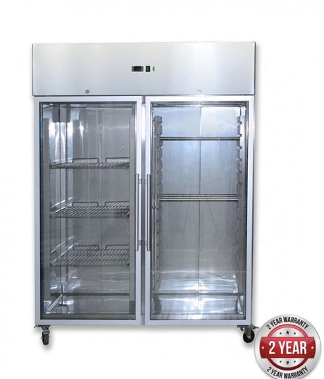 GN1200BTG GRAND ULTRA Two Glass Doors Upright Freezer 1200L - Cafe Supply