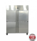 GN1200BTM GRAND ULTRA Four 2/1 S/S door upright Freezer 1200L - Cafe Supply