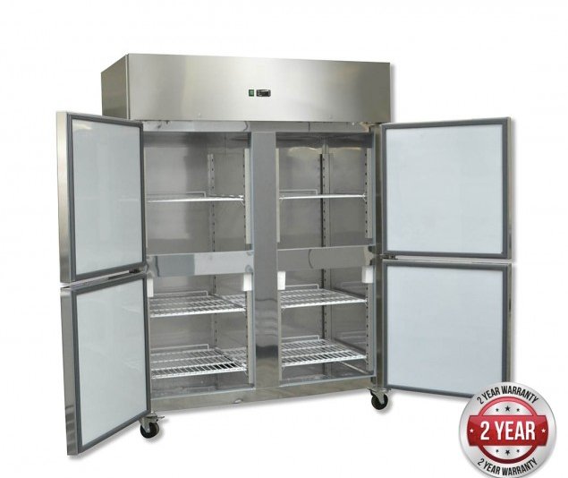 GN1200BTM GRAND ULTRA Four 2/1 S/S door upright Freezer 1200L - Cafe Supply