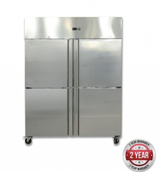 GN1410BTM GRAND ULTRA Four 2/1 S/S Door Upright Freezer - Cafe Supply