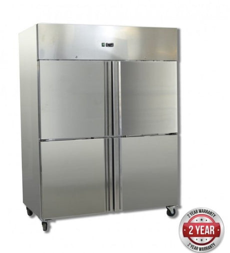 GN1410BTM GRAND ULTRA Four 2/1 S/S Door Upright Freezer - Cafe Supply