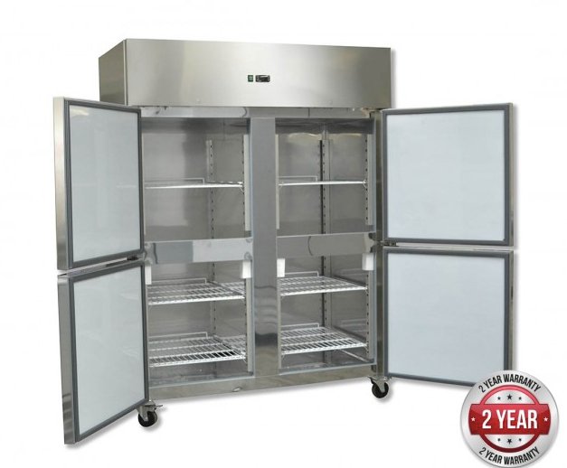 GN1410BTM GRAND ULTRA Four 2/1 S/S Door Upright Freezer - Cafe Supply