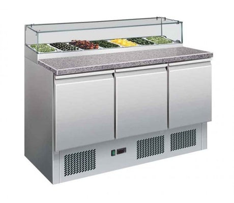 GNS1300E Three Door Salad Marble Prep Top - Cafe Supply