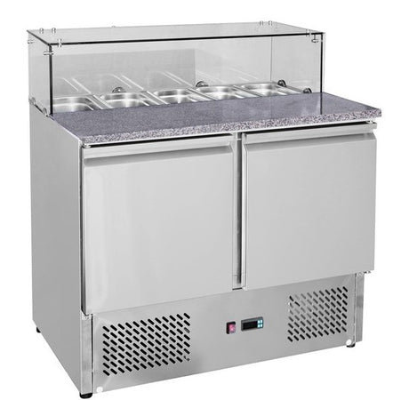 GNS900E Two Door Salad Marble Prep Top - Cafe Supply