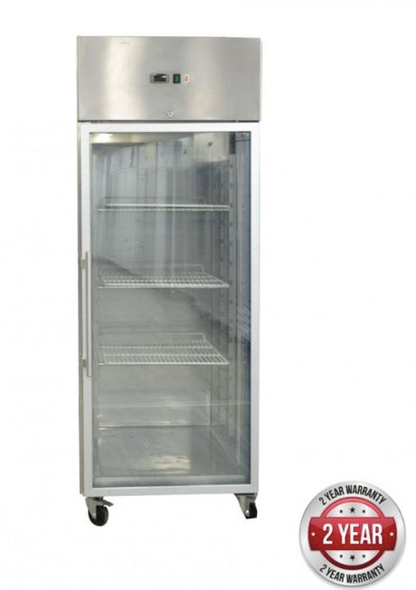 GRAND ULTRA Double 1/2 Glass Door Upright Fridge 685L - Cafe Supply