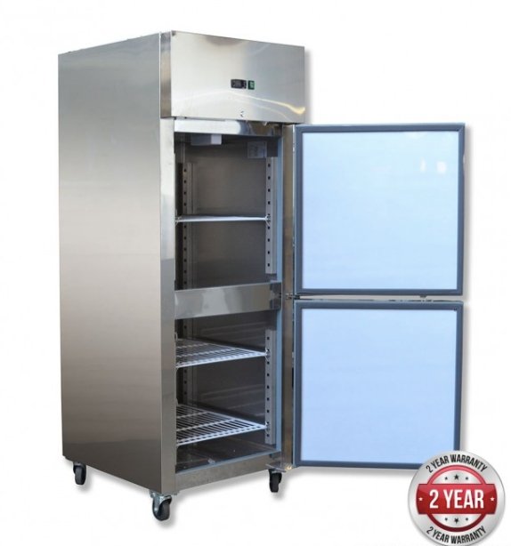 GRAND ULTRA Double 1/2 S/S Door Upright Freezer 685L - GN650BTM - Cafe Supply