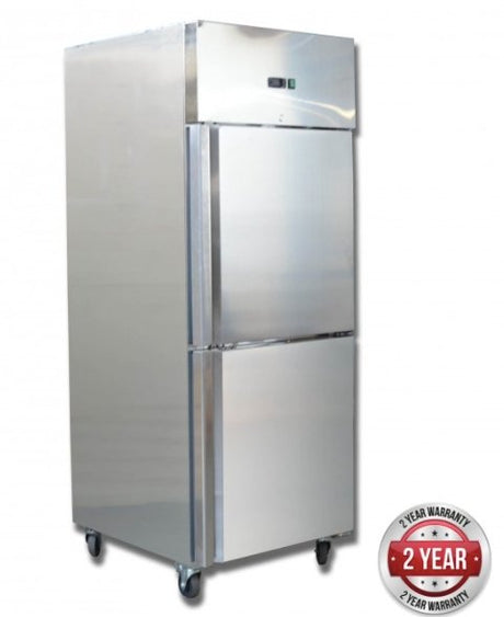 GRAND ULTRA Double 1/2 S/S Door Upright Freezer 685L - GN650BTM - Cafe Supply