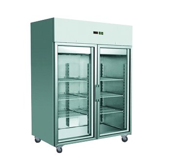 GRAND ULTRA Double Glass Door Upright Fridge 1400L - Cafe Supply