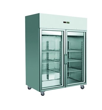 GRAND ULTRA Double Glass Door Upright Fridge 1400L - Cafe Supply