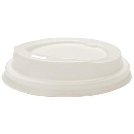 Green Choice CPLA Hot Cup Lid 8oz/12oz/16oz White - Cafe Supply